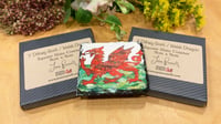 Y Ddraig Goch/Welsh Dragon Slate Coaster