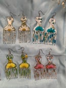 Image 4 of Sunflower Afro Pick Earrings 