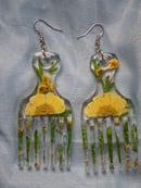 Image 3 of Sunflower Afro Pick Earrings