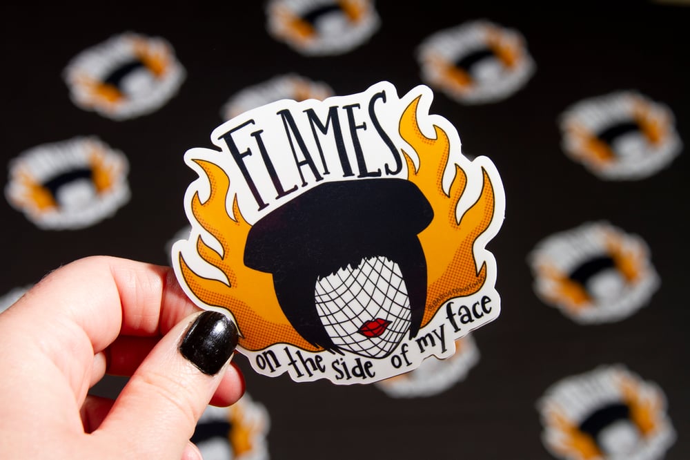 Mrs. White Clue Movie Flames Sticker