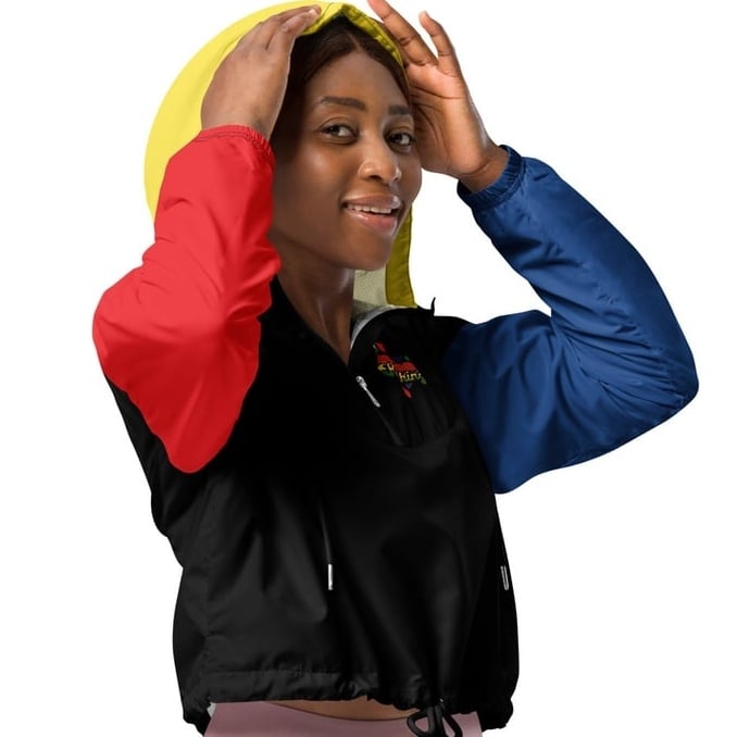 Image of Women's Kolorblock Cropped Windbreaker