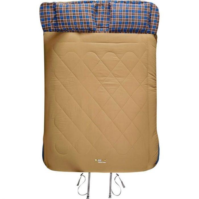 Image of OZTRAIL NULLARBOR (-5cel.) DOUBLE SIZE TWO PERSON DUO SLEEPING BAG + PILLOWS