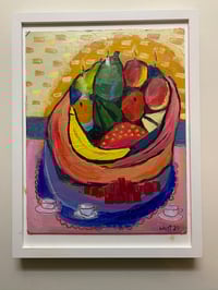 Image 1 of A Very Subtle Fruit Cake, 2020. Oil on canvas 12”x14”. 