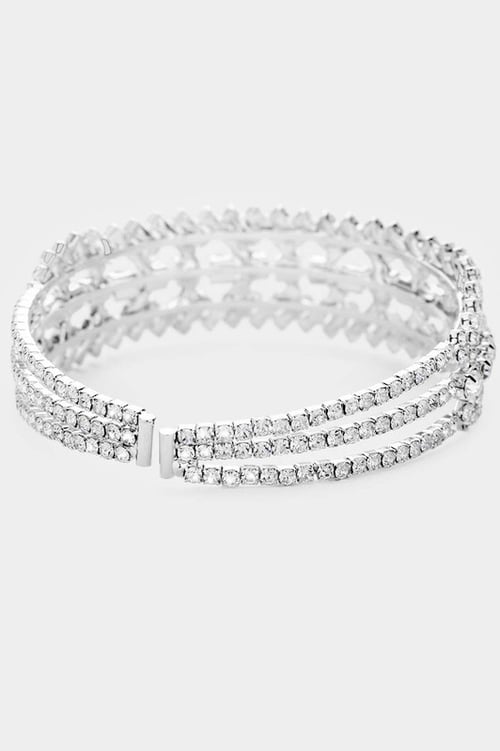 Image of Crystal Rhinestone Adjustable Evening Bracelet