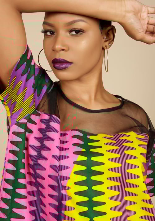 Image of Ankara mesh tunic
