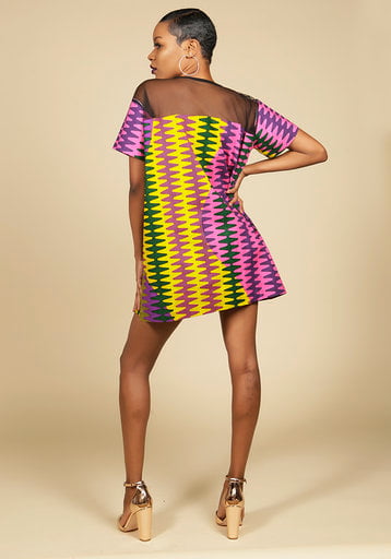 Image of Ankara mesh tunic