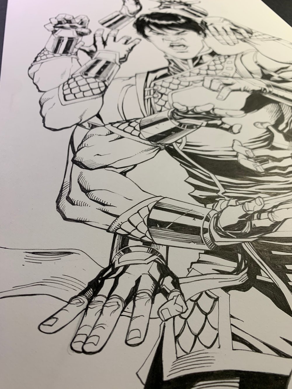 Image of SHANG-CHI #1 COVER original art