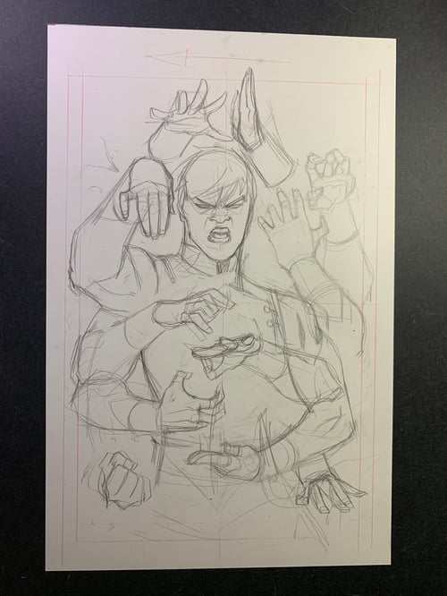 Image of SHANG-CHI #1 COVER original art