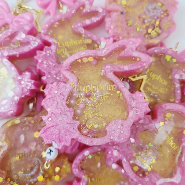 Holographic Pink Jungkook Euphoria Charm