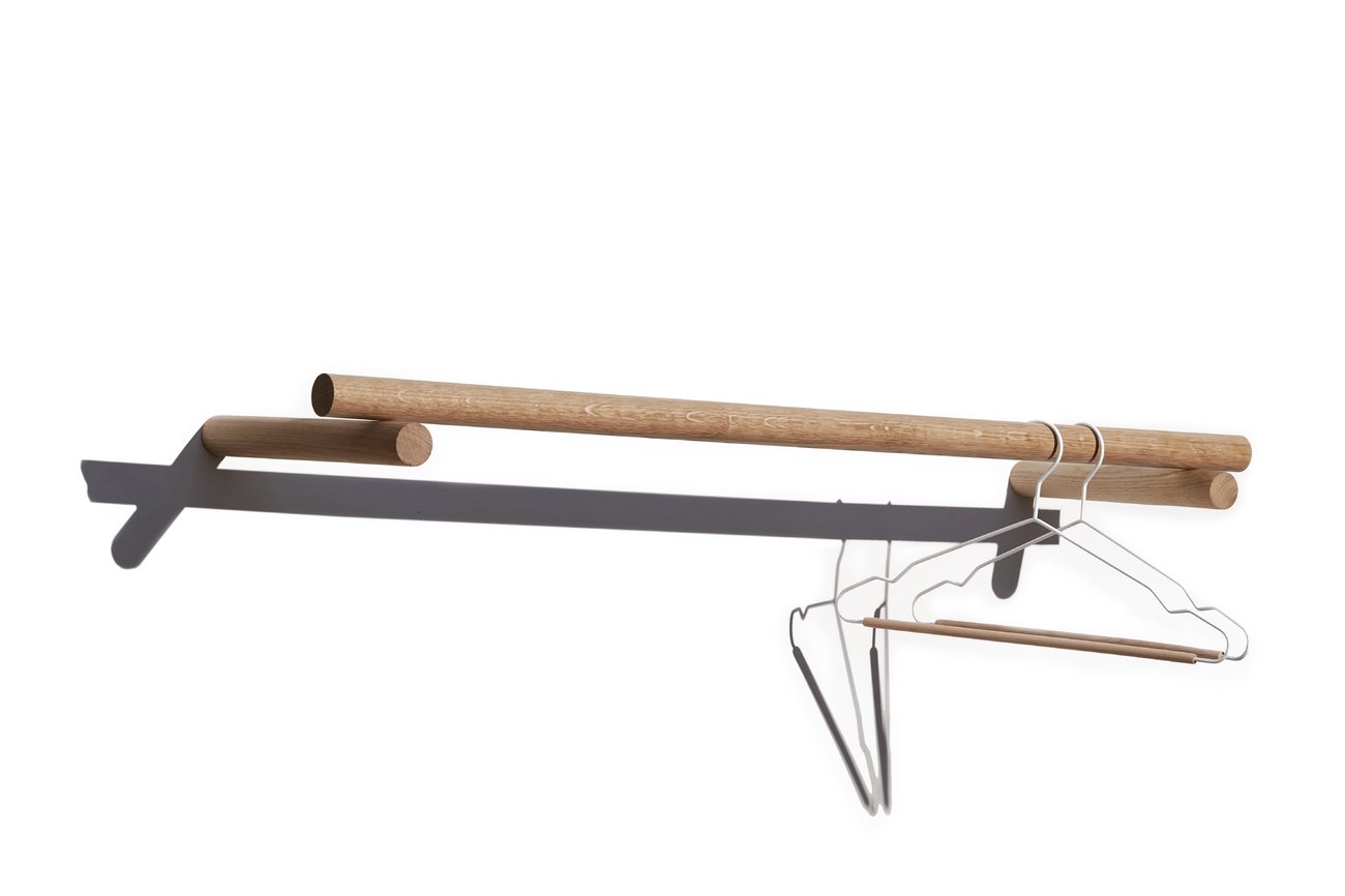 Floating Coat Rail Natural Oak ROARStudio