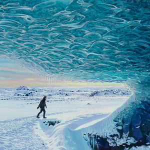 Image of Iceland ice cave giclee print