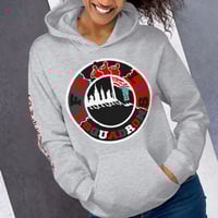 Image 2 of LFS ALL CITY SQUADRON LOGO (SATIN BREDS / GREY HOODIE )