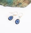 Iolite and Blue Topaz Charm Earrings 