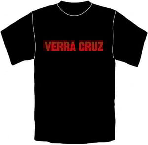Image of T-shirt black with band logo in red (girls & boys) 