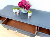 Image 4 of Stag Minstrel CONSOLE TABLE / DRESSING TABLE painted in Dark Grey/Charcoal colour.