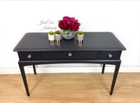 Image 5 of Stag Minstrel CONSOLE TABLE / DRESSING TABLE painted in Dark Grey/Charcoal colour.