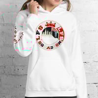 Image 2 of LFS ALL CITY SQUADRON LOGO (PLATINUM TINT/ WHITE HOODIE)