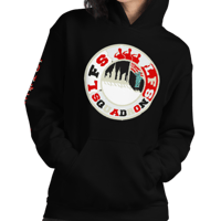 Image 4 of LFS ALL CITY SQUADRON LOGO (PLATINUM TINT/ BLACK HOODIE)
