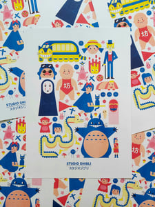 Image of Studio Ghibli risograph print
