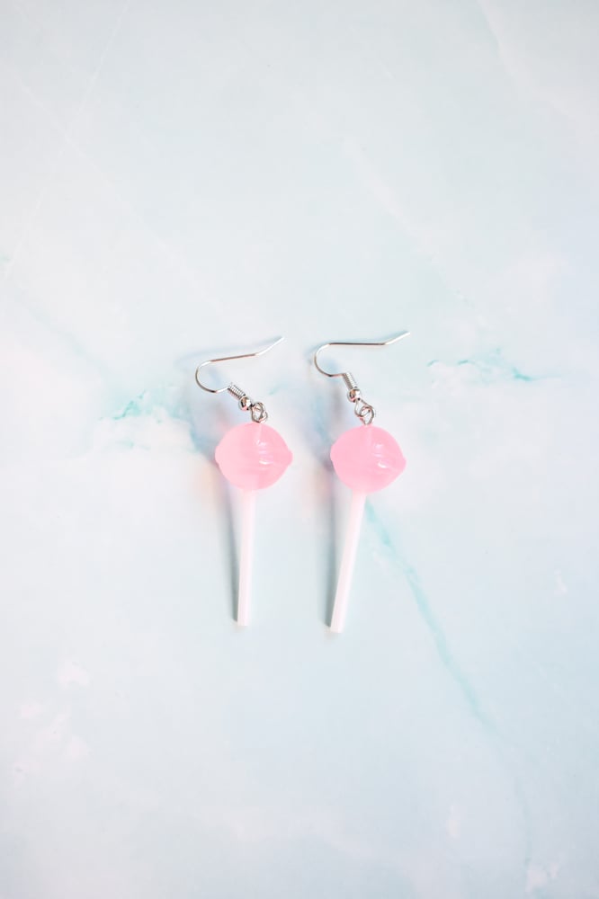 Image of Pink & Blue Lollipop Earrings