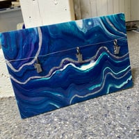 Image 2 of “Blue Show-Off” Fluid Art