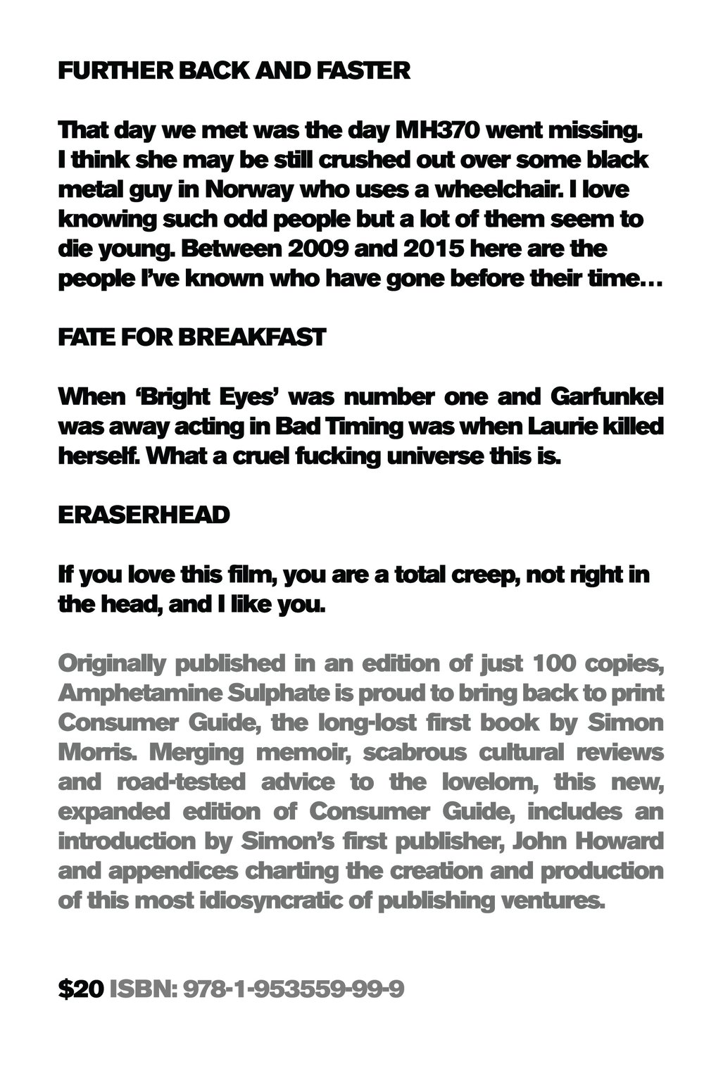 <b>Consumer Guide Special Edition </b><br>Simon Morris