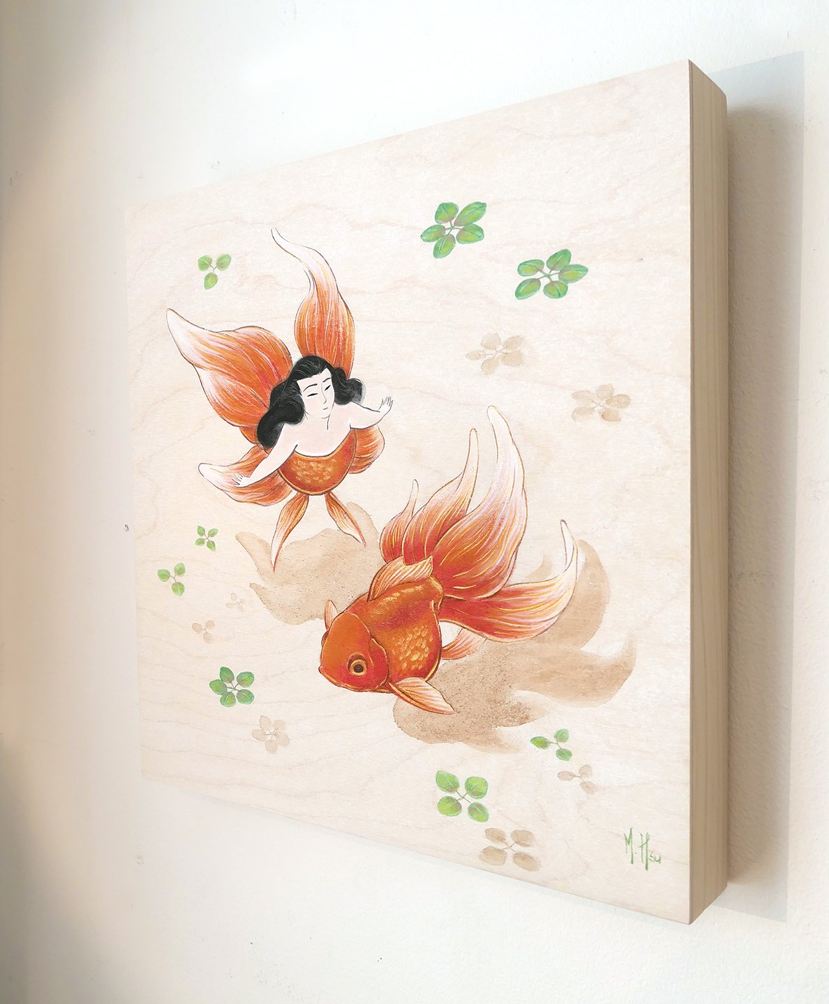 Goldfish Keeping Original Painting