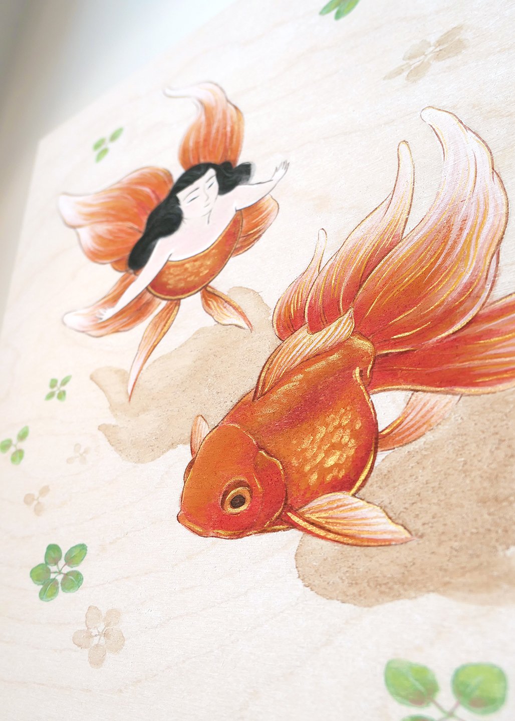 Goldfish Keeping Original Painting