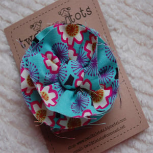 Image of messy flower hair clip-retro brights
