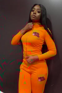 Image 2 of "ROSE LOVER" 2PIECE TRACKSUIT(ORANGE)