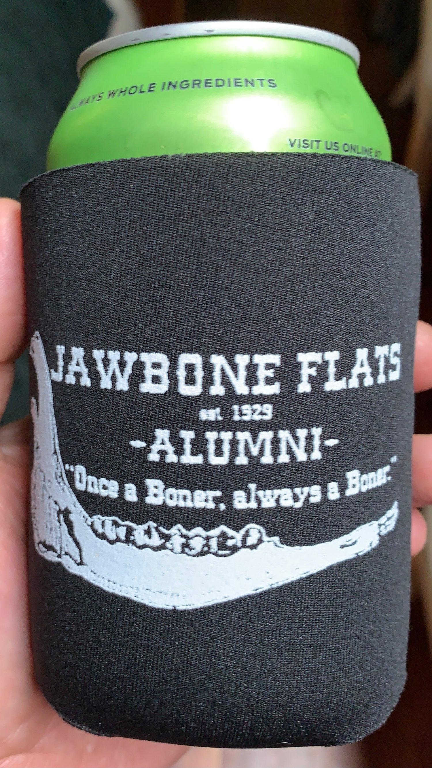 Jawbone Flats Alumni Can Koozie