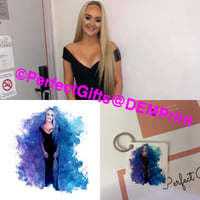 Personalised cartoon keyring 