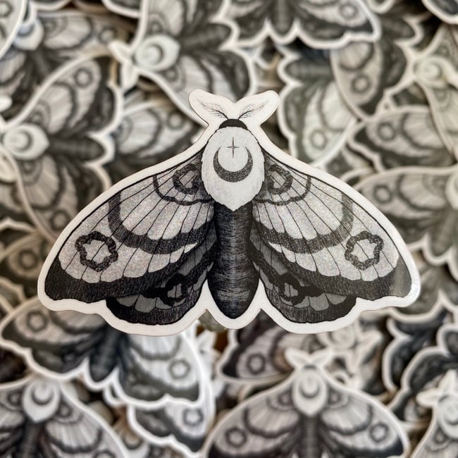 Melancholy Moth Sticker