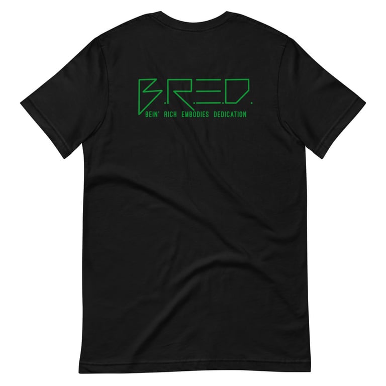 Small green front big green back bred Short-Sleeve T-Shirt Image 2