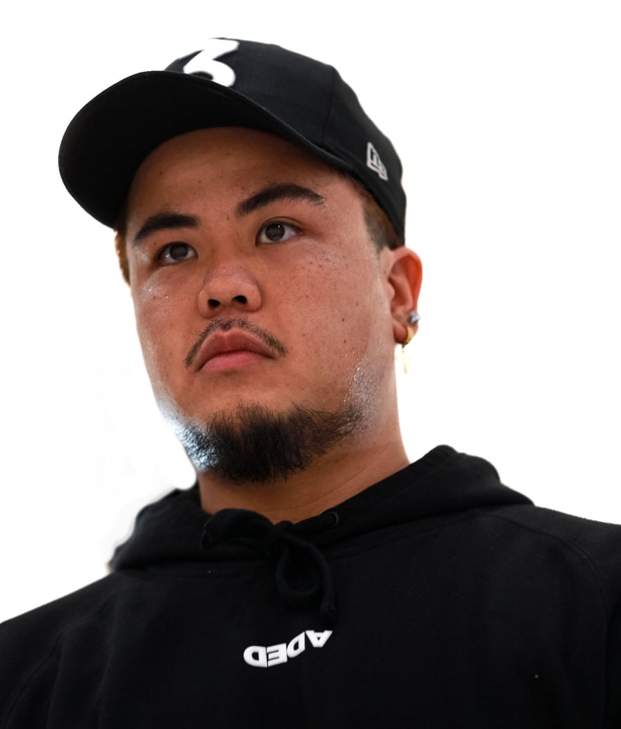 Image of DEDA MENS BLACK HOODIE WHITE STAPLE LOGO