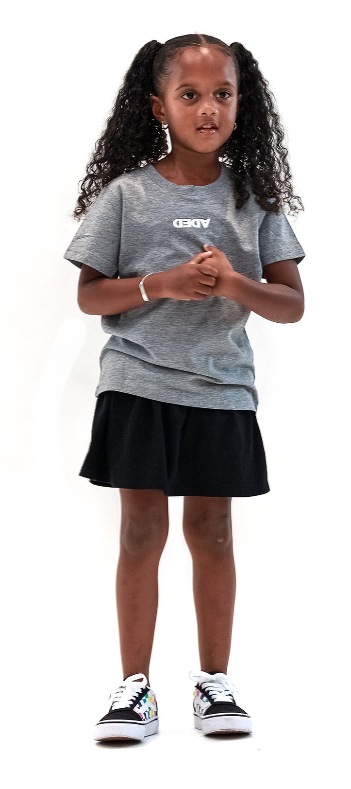 Image of DEDA KIDS GREY TEE WHITE LOGO