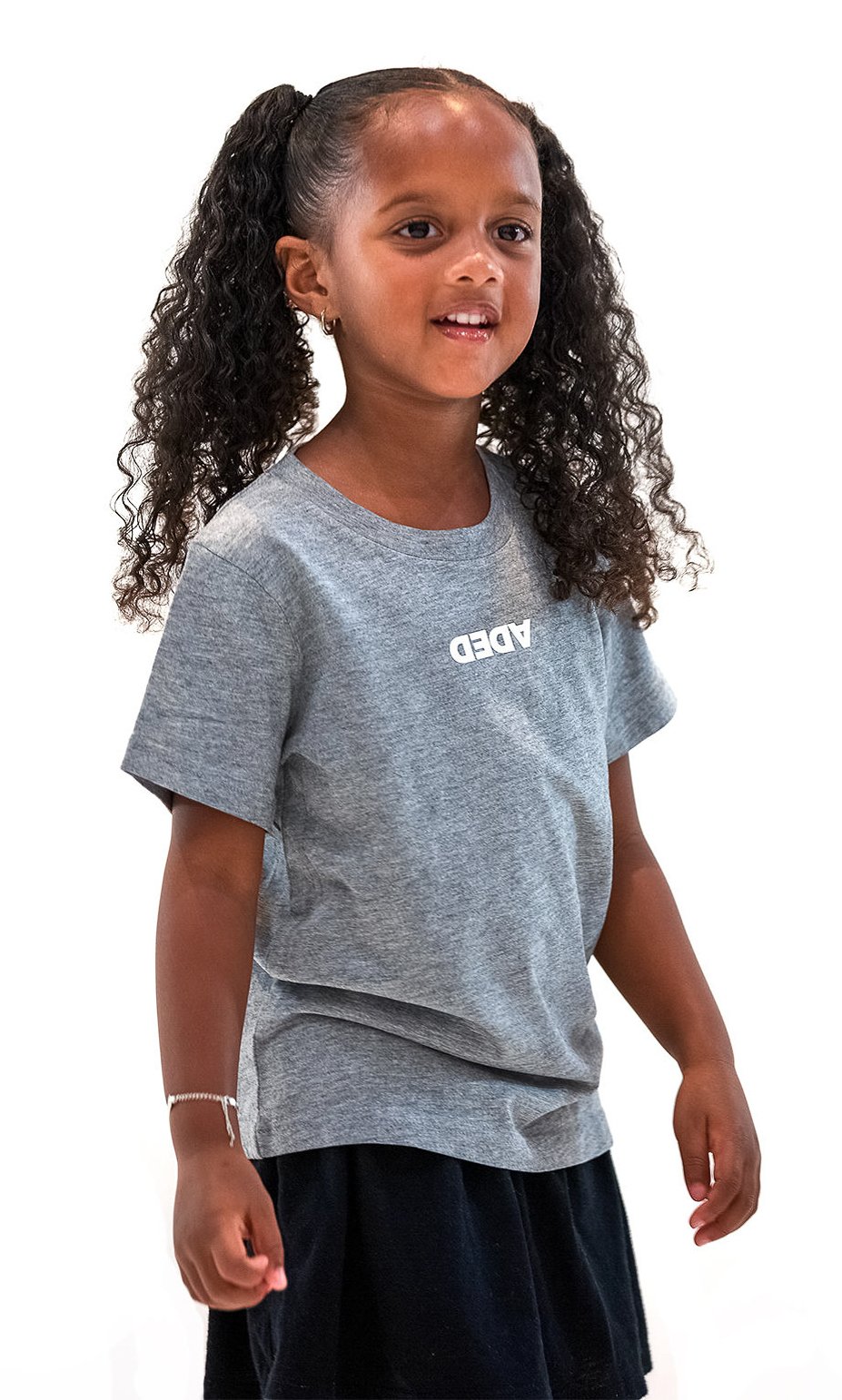 Image of DEDA KIDS GREY TEE WHITE LOGO