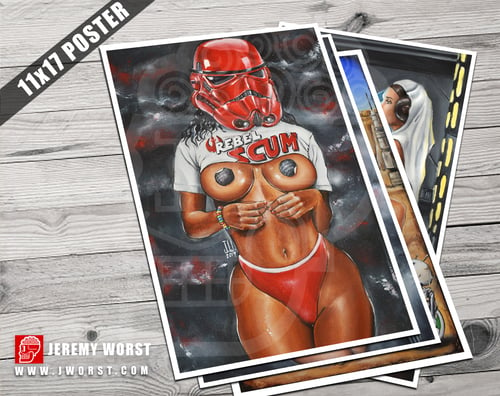 Image of "Rebel Scum" Jeremy Worst Sexy Star Wars Poster Wall Art Canvas 