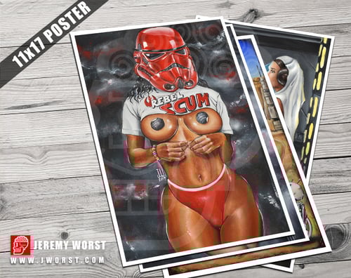 Image of "Rebel Scum" Jeremy Worst Sexy Star Wars Poster Wall Art Canvas