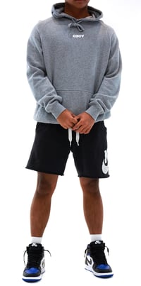 Image 4 of DEDA MENS GREY HOODIE WHITE LOGO