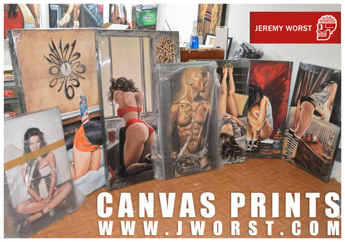 Image of ALL CANVAS PRINTS Jeremy Worst Collection Limited Edition Original Giclee Prints art