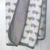 Badger Print Organic Baby Blanket