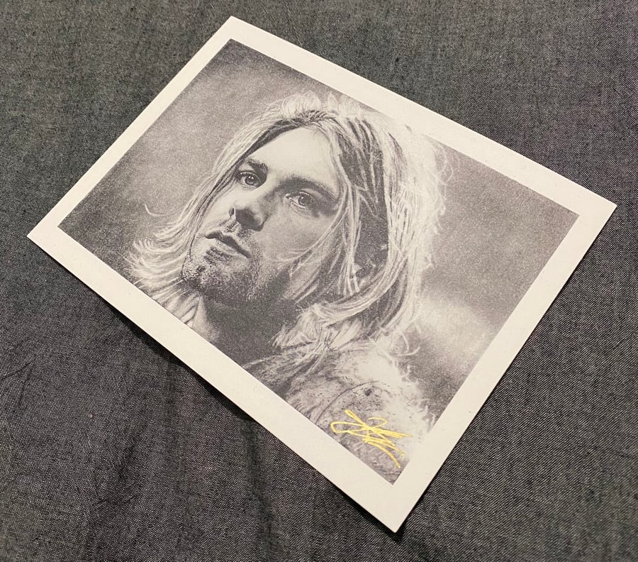 Image of Kurt Cobain Mini Portrait Print