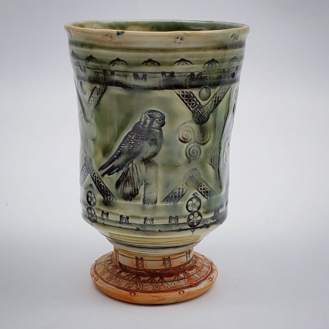 Porcelain Merlin Falcon Goblet