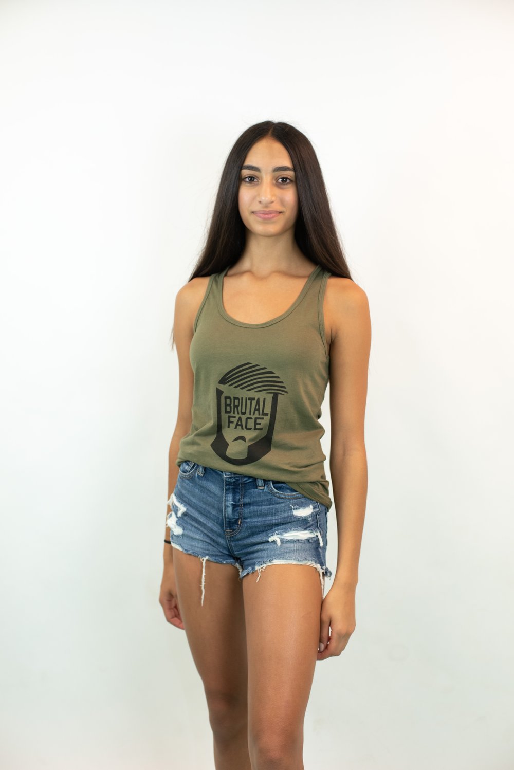 OG Brutal Face Racerback Tank (Military Green)