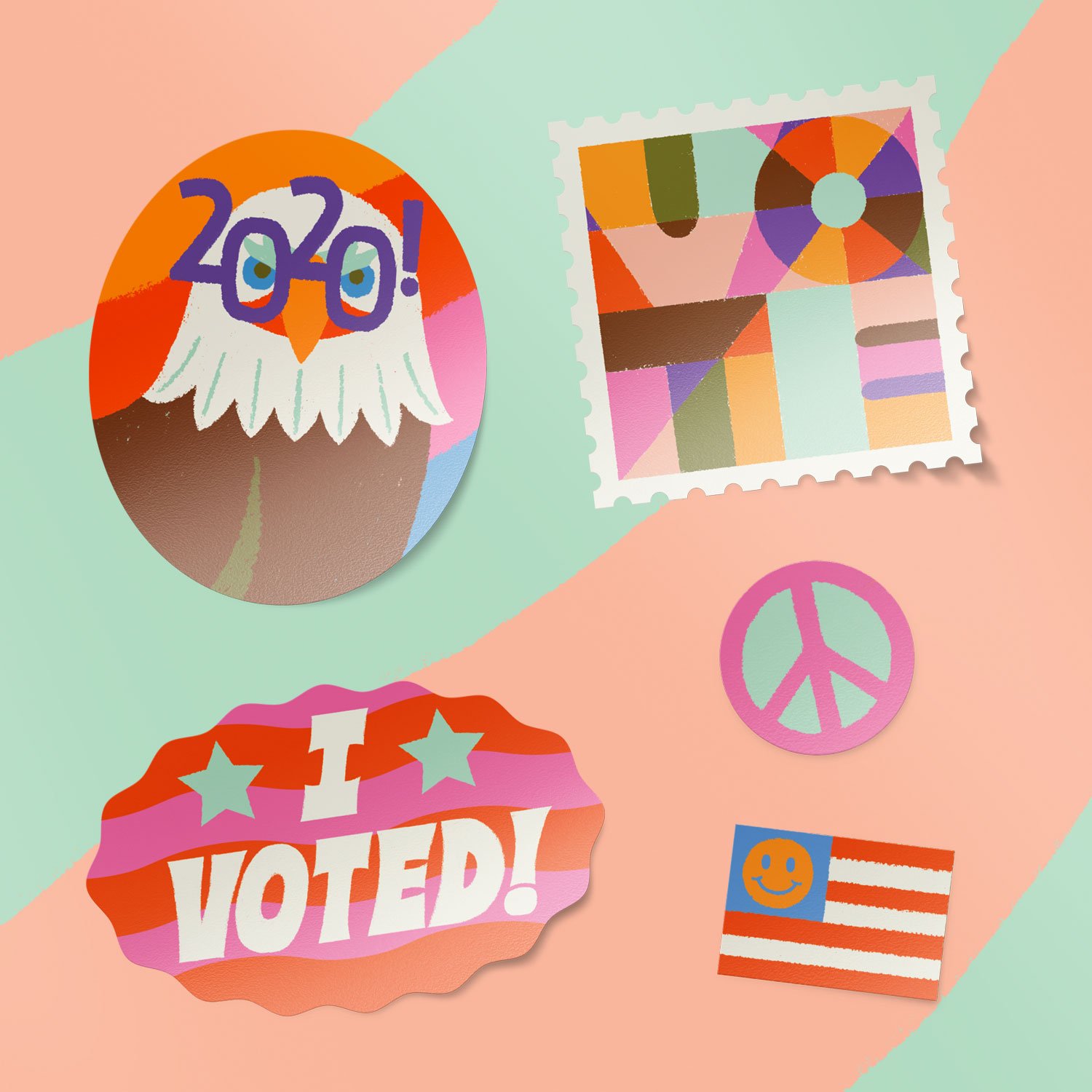 Image of "I Voted" Sticker Sheet