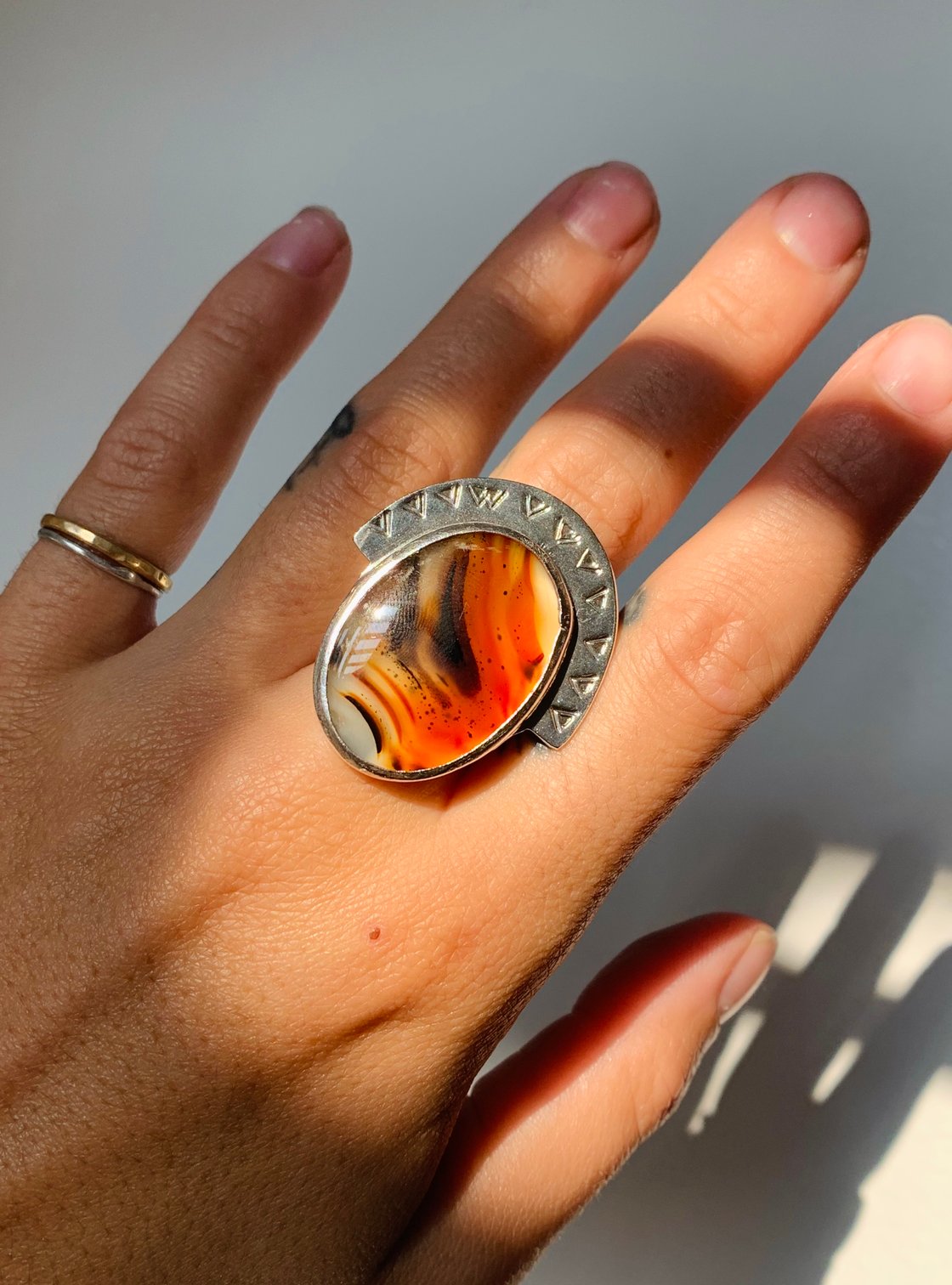 Image of Montana Agate Crown Ring