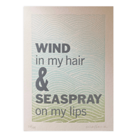 Wind & Seaspray letterpress print