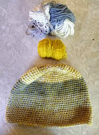 Image 2 of Cotton, Merino Wool Beanie (Medium, Large) Striped