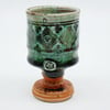 Emerald Celtic Porcelain Woodfired Chalice